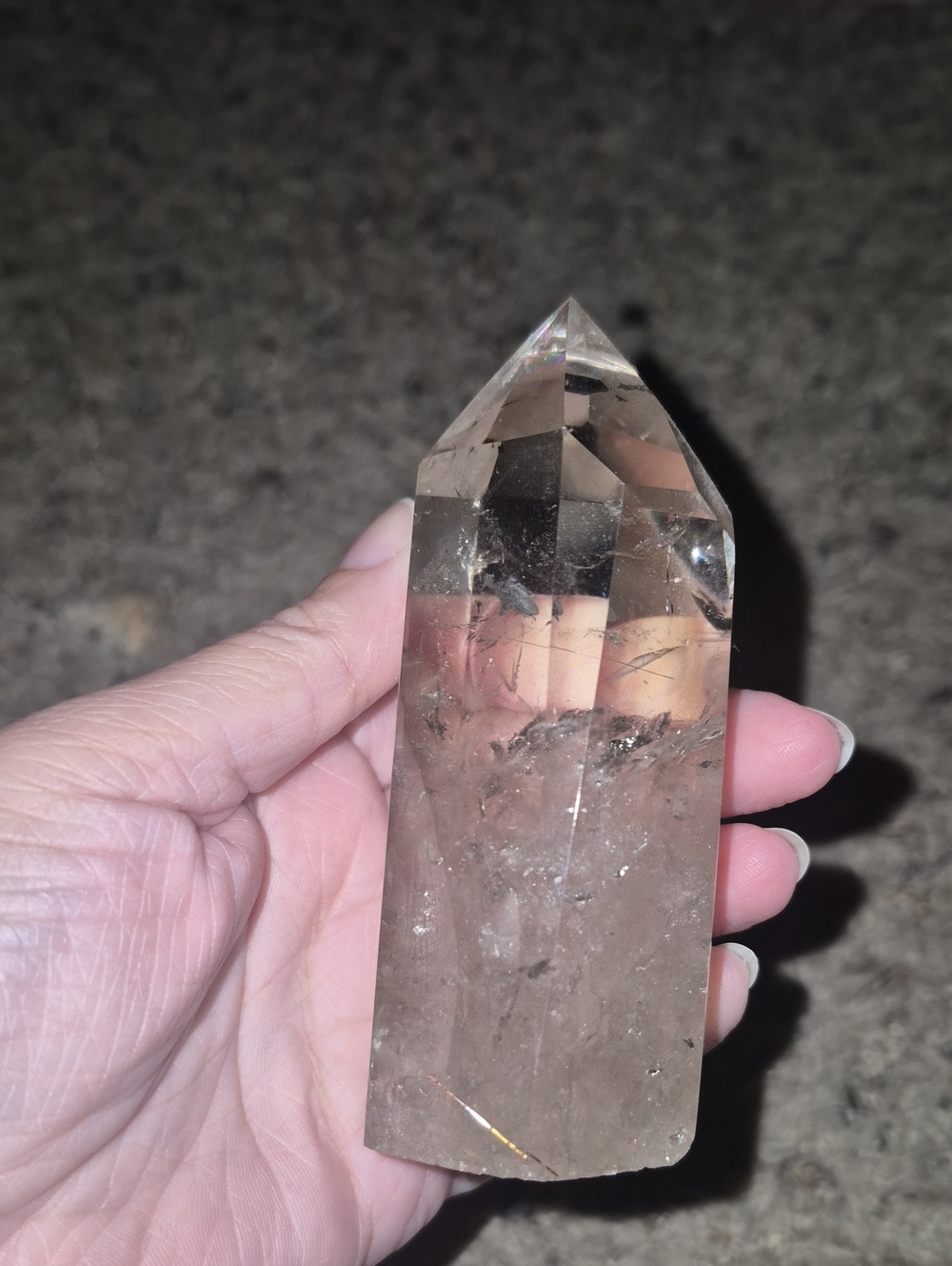 Smoky Quartz Point Crystal Tower